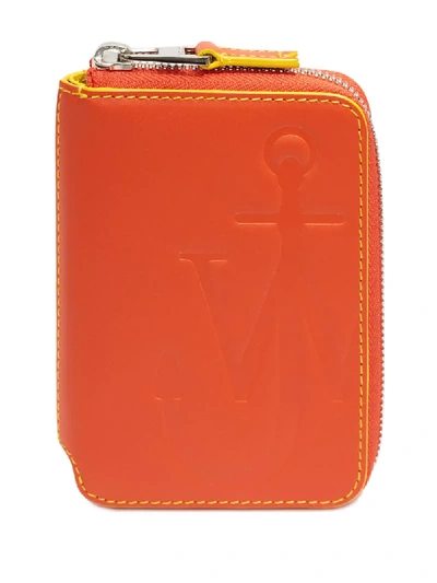 Jw Anderson Anchor Logo Medium Wallet In Orange