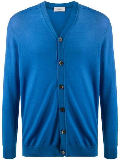 Pringle Of Scotland V-neck Cardigan In Blue