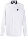 PHILIPP PLEIN STUDDED SPREAD COLLAR SHIRT