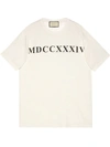 GUCCI ROMAN NUMERAL-PRINT T-SHIRT