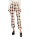 Sanctuary Carnaby Plaid Kick Crop Pants In Champagne Plaid