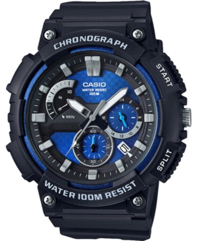 CASIO MEN'S CHRONOGRAPH BLACK RESIN STRAP WATCH 53.5MM