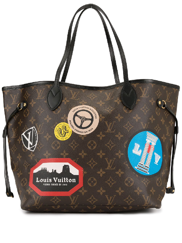 Pre-Owned Louis Vuitton Pre-owned Monogram World Tour Fw 2016 Neverfull Mm Tote In Brown | ModeSens