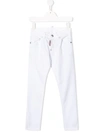 Dsquared2 Teen Tapered Slim-fit Jeans In White
