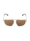 VERSACE 57MM Greek Key Aviator Sunglasses