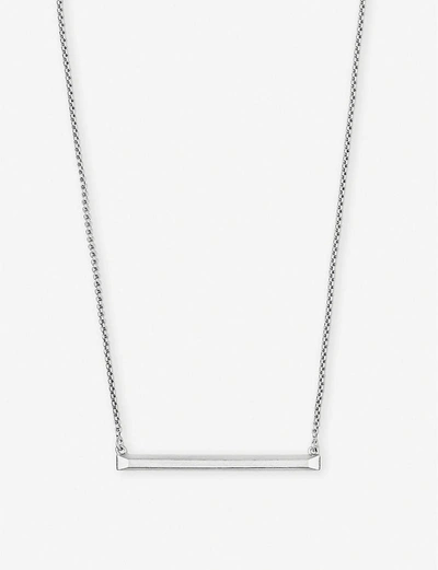 Kendra Scott Kelsey 14ct Silver-plated Necklace In Bright Silver Metal