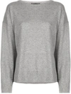 Nili Lotan Oversized Cashmere Jumper In Grey