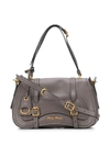 Miu Miu Grace Lux Shoulder Bag In Gray