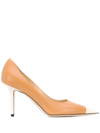 Jimmy Choo Patchwork Style Love 85mm Pumps In Neutrals