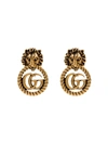 GUCCI Lion Head gold-plated earrings