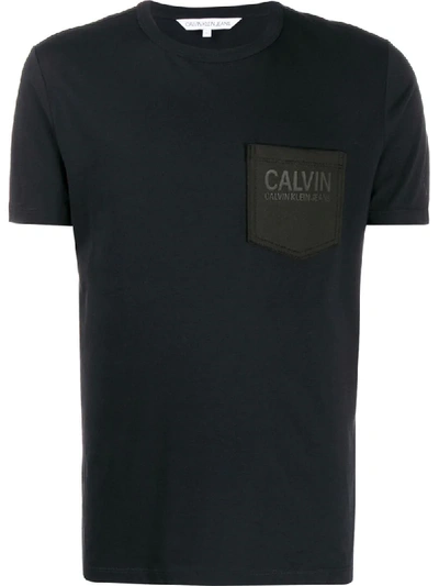 Calvin Klein Jeans Est.1978 Pocket Detail T-shirt In Black