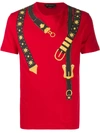 Versace Belt Print T In Red