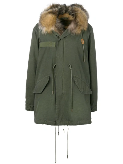 Mr & Mrs Italy Fur-lined Parka Coat In Green