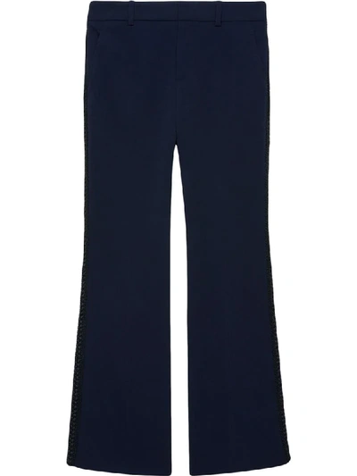 Gucci Bootcut Trousers In Blue