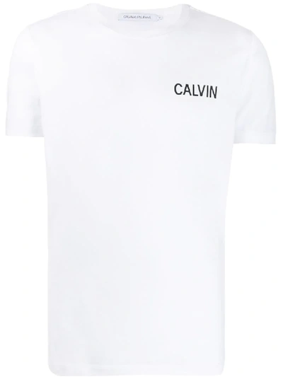 Calvin Klein Jeans Est.1978 Logo Print T-shirt In White