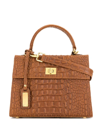 Sandra J Jackie Mini Tote In Brown