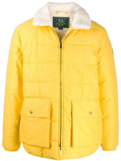 Woolrich Down Puffer Jacket In Yellow