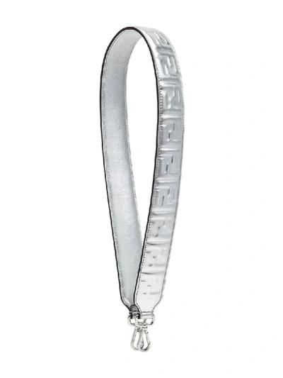 Fendi 经典logo花纹包带 In Silver