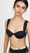 Weworewhat Women's '90s Collection Claudia Bikini Top In Black