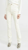 Khaite Vivian High-rise Slim-leg Jeans In Ivory Rigid