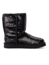 UGG UGG CLASSIC SHORT ANKLE BOOT IN METALLIC SUEDE WITH BLACK SEQUINS,11174568