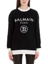 Balmain Sweaters In Bianco Nero