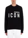 Dsquared2 Icon-print Crew Neck Sweatshirt In Black