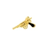 TRUE ROCKS Black & Gold Pistol Stud