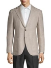 LUBIAM STANDARD-FIT TEXTURED WOOL, COTTON & CASHMERE-BLEND SPORTCOAT,0400011984339