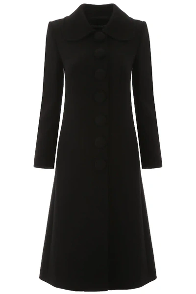 Dolce & Gabbana Single-breasted Mid-length Coat In Black