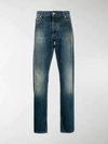 ALEXANDER MCQUEEN FADED-EFFECT STRAIGHT JEANS,14747737