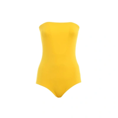 Alexandre Vauthier Alexandre V Au Thier Women's  Yellow Viscose Bodysuit