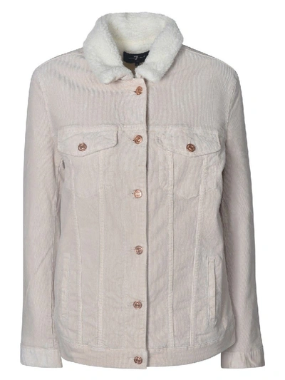 7 For All Mankind White Cotton Jacket
