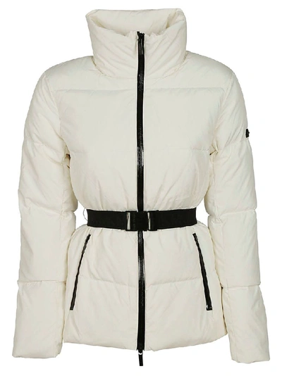 Michael Kors Belted Quilted Puffer Jacket In White
