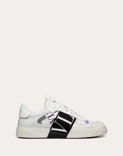 Valentino Garavani Valentino Vltn Leather Slip-on Sneaker In Neutral
