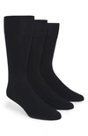 Calvin Klein 3-pack Wide Rib Dress Socks In Navy