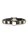 VALENTINO GARAVANI ROCKSTUD LEATHER BRACELET,TY2J0M44PND