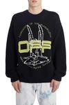 Off-white Harry The Bunny Intarsia Cotton Blend Sweater In Black