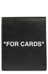 OFF-WHITE QUOTE LEATHER CARD HOLDER,OMND005R208530381001