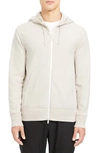 Theory Men's Mattis Organic Waffle-knit Zip Hoodie In Feldspar
