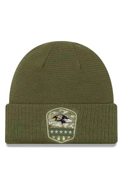 New Era Salute To Service Nfl Beanie In Baltimore Ravens