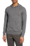 Vince Wool & Cashmere Hooded Sweatshirt In Heather Medium Grey