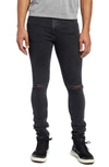Monfrere Greyson Skinny Fit Stretch Jeans In Distressed Gris