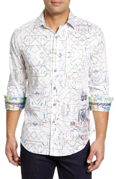 Robert Graham Short Circuit Classic Fit Button-up Shirt In White