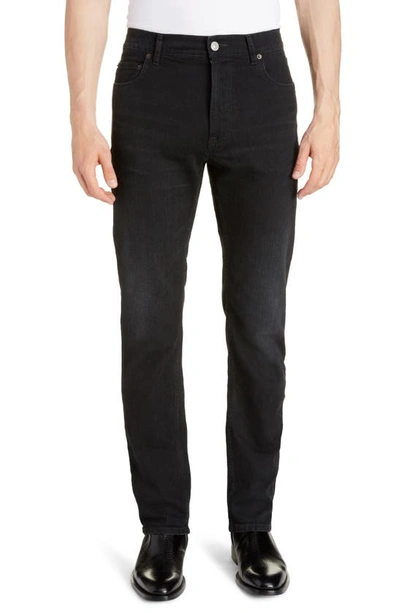 Balenciaga Men's Fitted 5-pocket Stretch-denim Jeans In Noir
