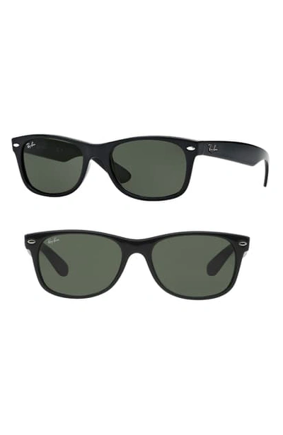 Ray Ban Standard New Wayfarer 55mm Sunglasses - Black In Black