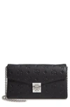 MCM MILLIE MEDIUM CALFSKIN LEATHER WALLET ON A CHAIN,MYZ8AME12