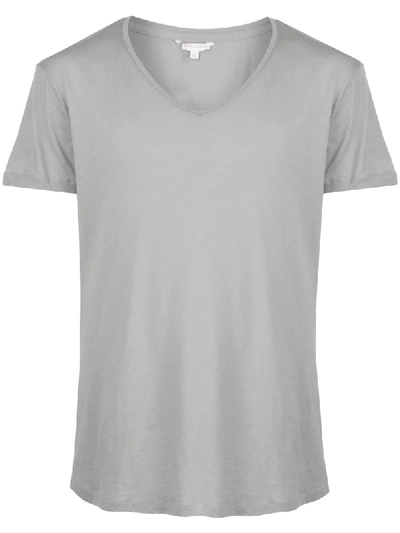 Orlebar Brown V-neck T-shirt In Grey