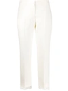 ALEXANDER MCQUEEN CROPPED LACE HEM TROUSERS