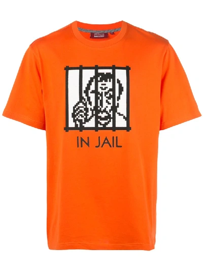 Mostly Heard Rarely Seen 8-bit Bars Printed T-shirt In Orange